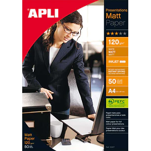Apli Papel Fotografico Matt A4 120g 50 Hojas
