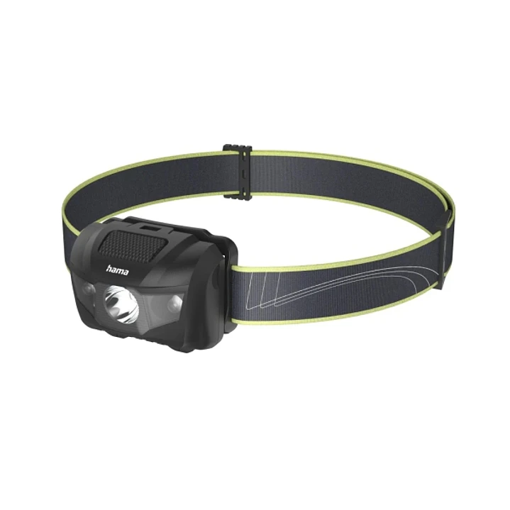 Hama Hl200 Linterna Frontal LED - Cinta para la Cabeza - 200 Lumenes - Autonomia hasta 4h - Funciona con 3 Pilas AAA - IP44 - Color Negro 1