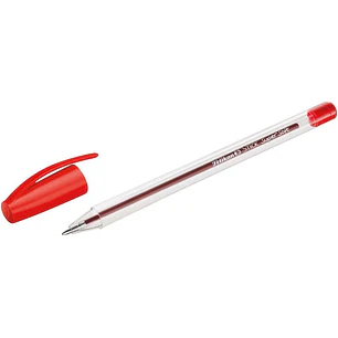 Pelikan Stick Super Soft Boligrafo Trazo 1mm - Tinta Super Fluida - Empuñadura Triangular - Color Rojo