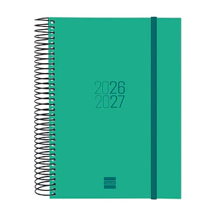 Finocam Espir Agenda Escolar 26/27 - 1 Dia por Pagina - Formato E10 - 155x212mm - Tapas de Polipropileno - Papel de 70g/m2 - Espiral Metalica - Esquin