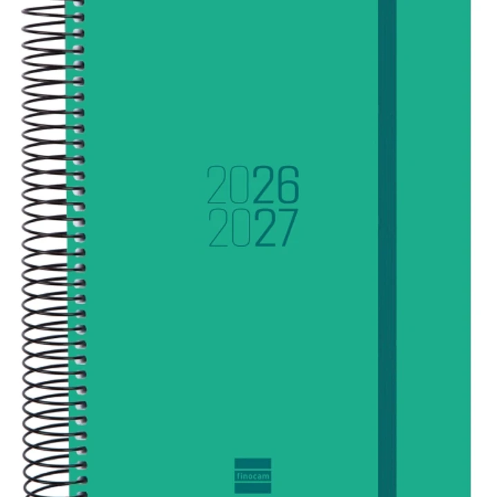Finocam Espir Agenda Escolar 26/27 - 1 Dia por Pagina - Formato E10 - 155x212mm - Tapas de Polipropileno - Papel de 70g/m2 - Espiral Metalica - Esquin 1
