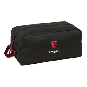 Safta Sevilla FC Zapatillero - Capacidad 9L - Asa de Mano Lateral - 34x15x18cm - Color Negro