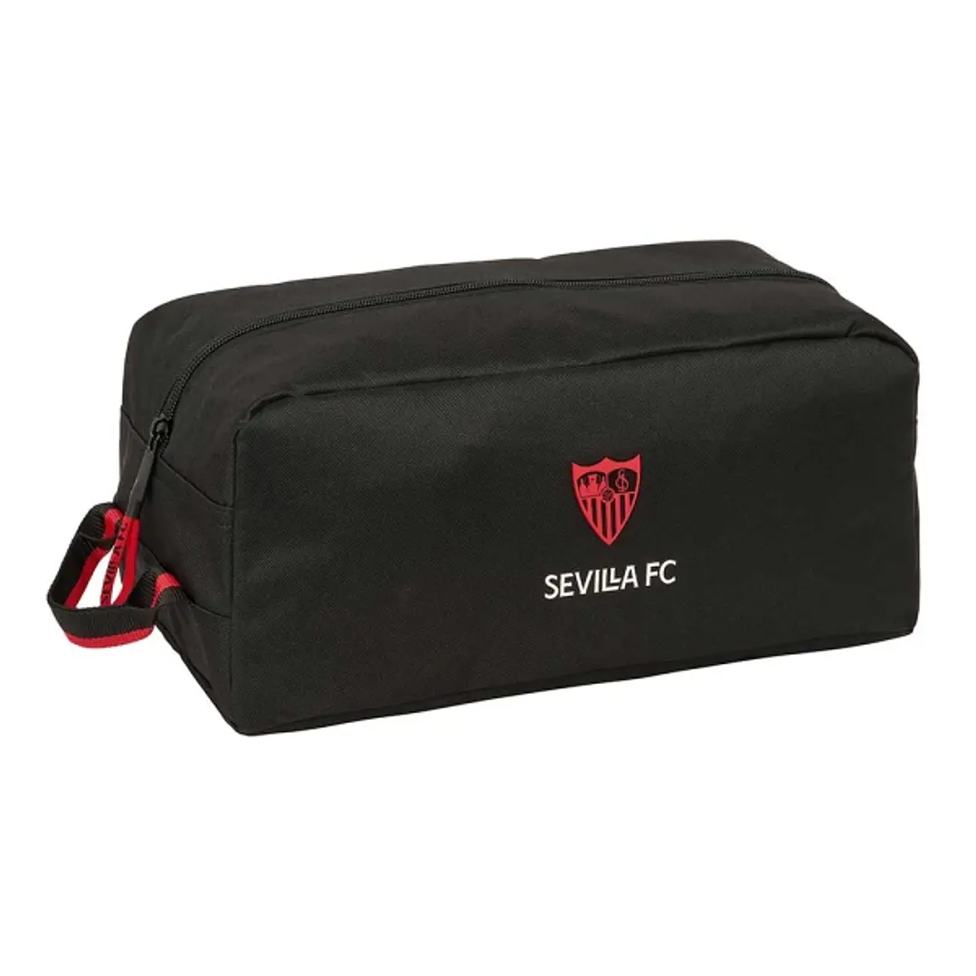 Safta Sevilla FC Zapatillero - Capacidad 9L - Asa de Mano Lateral - 34x15x18cm - Color Negro 1