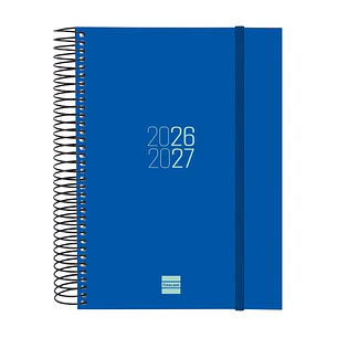 Finocam Espir Agenda Escolar 26/27 en Catalan - 1 Dia por Pagina - Formato E10 - 155x212mm - Tapas de Polipropileno - Papel de 70g/m2 - Espiral Metali