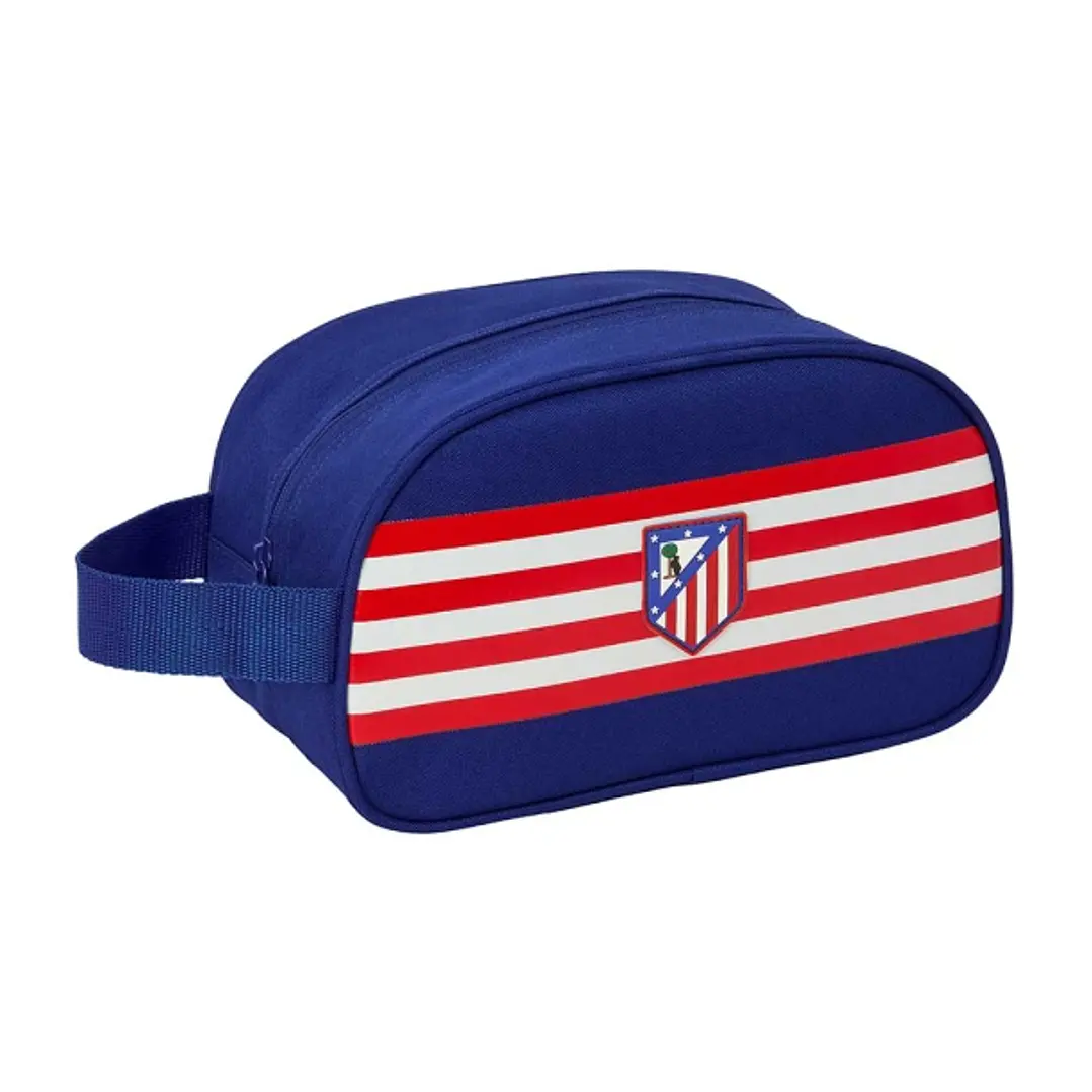 Safta Atletico de Madrid Neceser - Adaptable a Carro - Asa de Mano Lateral - 26x15x12cm - Color Azul Marino 1