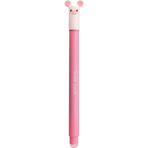 Eberhard Faber Animal Erase It! Boligrafo Borrable Tinta Gel Azul - Trazo 0.7mm - Tacto Soft - Diseño Cerdo