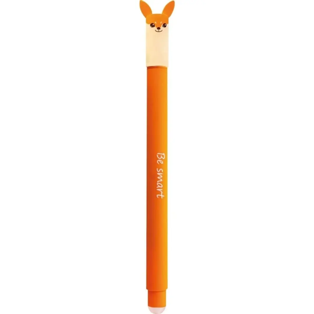 Eberhard Faber Animal Erase It! Boligrafo Borrable Tinta Gel Azul - Trazo 0.7mm - Tacto Soft - Diseño Zorro 1