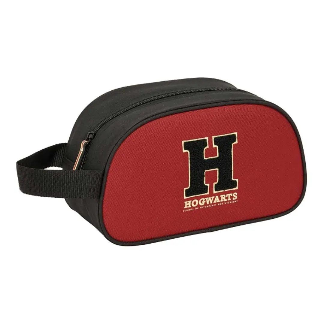 Safta Harry Potter Hogwarts Neceser - Adaptable a Carro - Asa de Mano Lateral - 26x15x12cm - Color Negro y Rojo 1