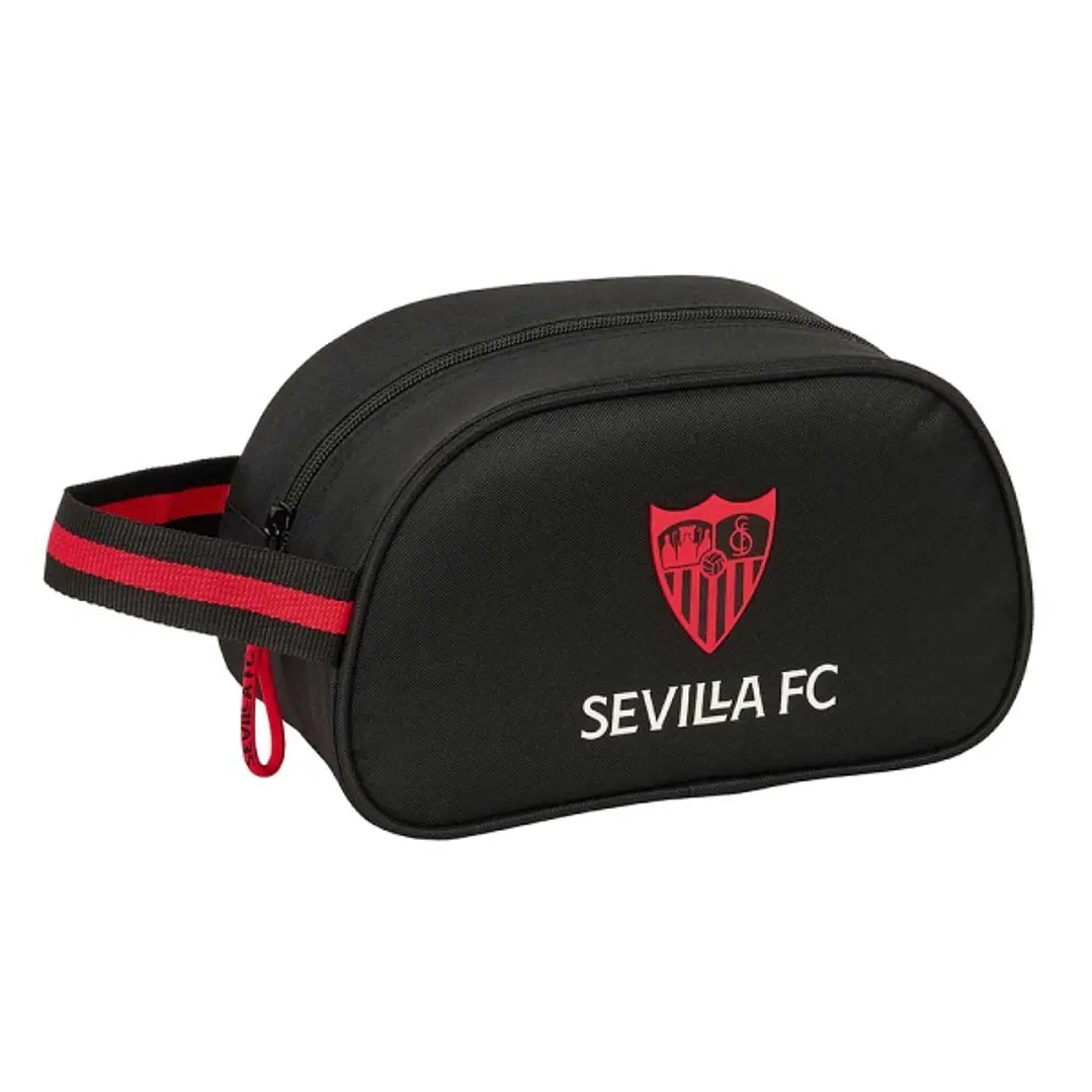 Safta Sevilla FC Neceser - Adaptable a Carro - Asa de Mano Lateral - 26x15x12cm - Color Negro 1