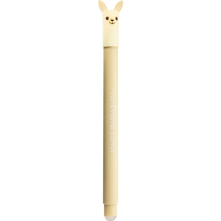 Eberhard Faber Animal Erase It! Boligrafo Borrable Tinta Gel Azul - Trazo 0.7mm - Tacto Soft - Diseño LLama 1