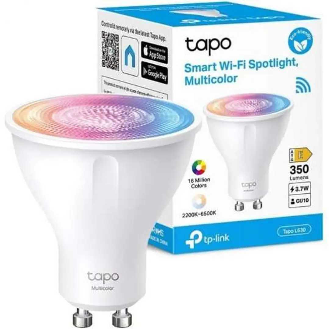 TP-Link Tapo L630 Bombilla Inteligente RGB Wi-Fi Regulable GU10 350lm - Control de Voz - Control Remoto - Ahorro de Energia 1