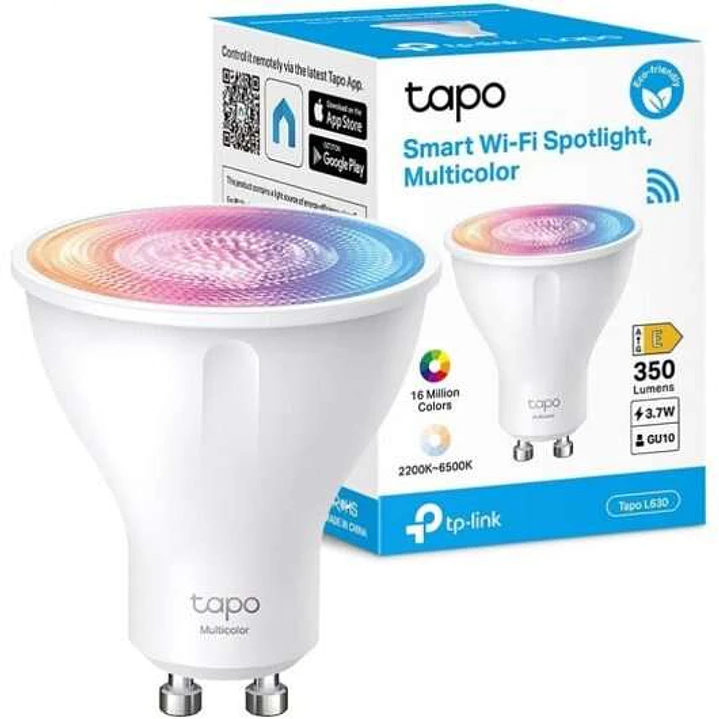 TP-Link Tapo L630 Bombilla Inteligente RGB Wi-Fi Regulable GU10 350lm - Control de Voz - Control Remoto - Ahorro de Energia 1