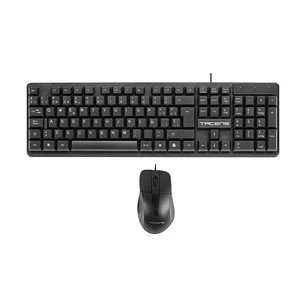 Tacens Anima ACP02 Pack USB Teclado Multimedia + Raton 1200dpi 3 Botones - Disposicion QWERTY ES - Cable de 1.3m - Teclas de Membrana - Sensor Optico 