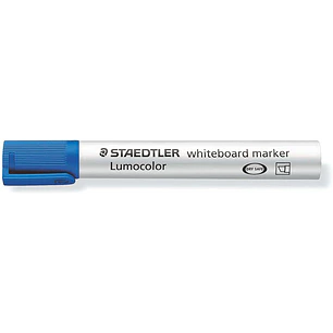 Staedtler Lumocolor 351 Marcador para Pizarra Blanca - Punta Biselada 2 - 5mm Aprox - Secado Rapido - Color Azul