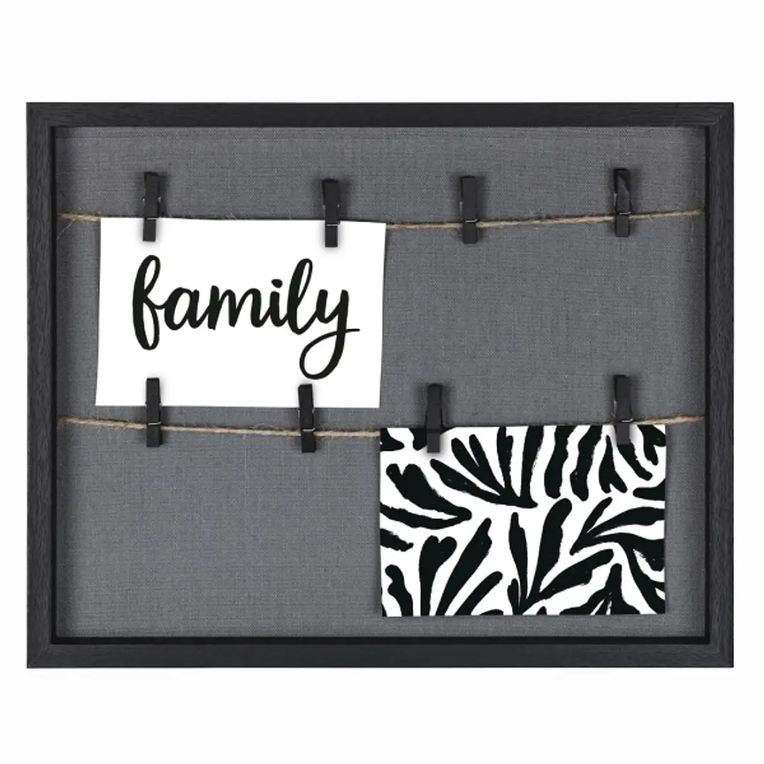 Hama Muro Marco de Fotos con Cordon - Madera MDF - 36.6x29.6x3.2cm - Color Negro 1