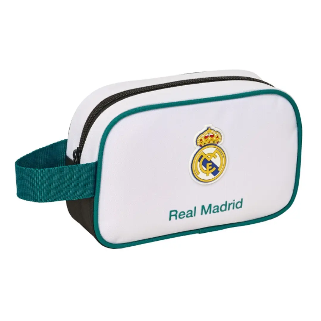Safta Real Madrid Equipacion 26/27 Neceser - Asa de Mano Lateral - 22x13.5x8cm - Color Blanco y Negro 1