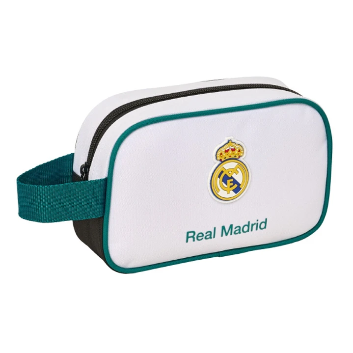 Safta Real Madrid Equipacion 26/27 Neceser - Asa de Mano Lateral - 22x13.5x8cm - Color Blanco y Negro 1