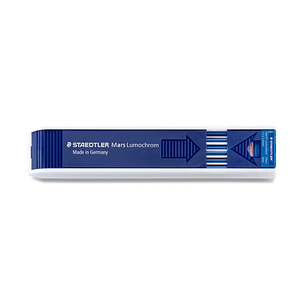 Staedtler Mars Lumochrom 204 Pack con 12 Minas de Dibujo - Mina de 2mm - Longitud de 130mm - Color Azul
