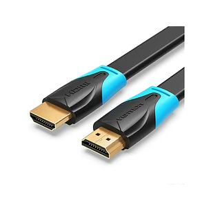 Vention Cable HDMI 2.0 Plano - Resolucion 4K - ARC - Longitud 10m - Conectores Chapados en Oro - Revestimiento en PVC - Color Negro