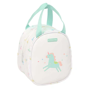 Safta Unicornio Neceser Termo de 5.85L - Interior Forrado en Aluminio - Asa Superior - 190x140x220mm - Color Blanco