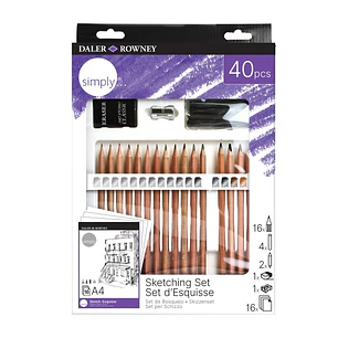 Daler Rowney Simply Pack de 40 Piezas - Set Creativo para Esbozo