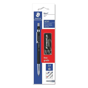 Staedtler Mars Technico 780 C Pack de 1 Portaminas Tecnico de 2mm + 1 Goma de Borrar Rasoplast
