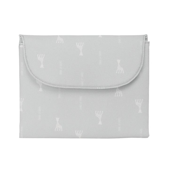 Safta Sophie la Girafe Mum Cambiador de Bebe Plegable - Repelente de agua - Compacto - Facil de Limpiar - 400x500mm - Color Gris Claro 1