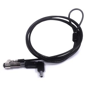 Ewent Cable de Seguridad para Portatiles con Ranura Nano - Candado de Llave - Cable de Acero - Cobertura de Vinilo - 1.8m de Longitud - Diametro de 4.