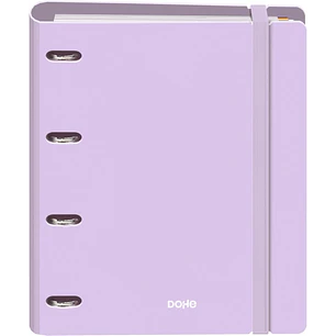 Dohe Serenity Polyfoam Carpeta de 4 Anillas Mixtas de 35mm A4 Recambio 100 Hojas Cuadricula 5mm - Cubierta de Polyfoam 2mm - Cierre con Goma - Incluye