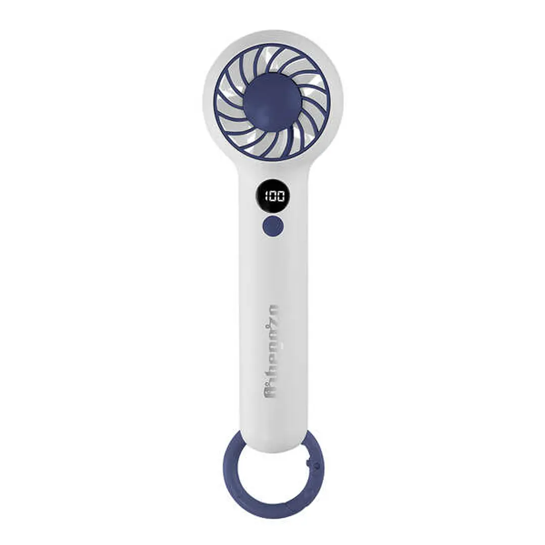 Orbegozo HF 2200 Ventilador de Mano Portatil - Ventilacion Ajustable - Display Digital - Carga USB-C - Bateria de Litio de Larga Duracion - Gancho Int 1
