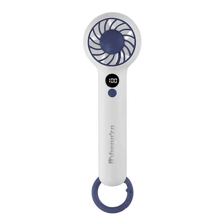Orbegozo HF 2200 Ventilador de Mano Portatil - Ventilacion Ajustable - Display Digital - Carga USB-C - Bateria de Litio de Larga Duracion - Gancho Int 1