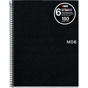 Miquel Rius Notebook6 Cuaderno de Espiral Formato A4 Horizontal 7mm - 150 Hojas de 70gr Microperforadas con 4 Taladros - Cubiertas de Polipropileno - 