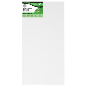 Daler Rowney Simply Bastidor Entelado - 40x80cm - Imprimacion Triple - Grano Medio - 100% Algodon sin Acido - 250g - Color Blanco