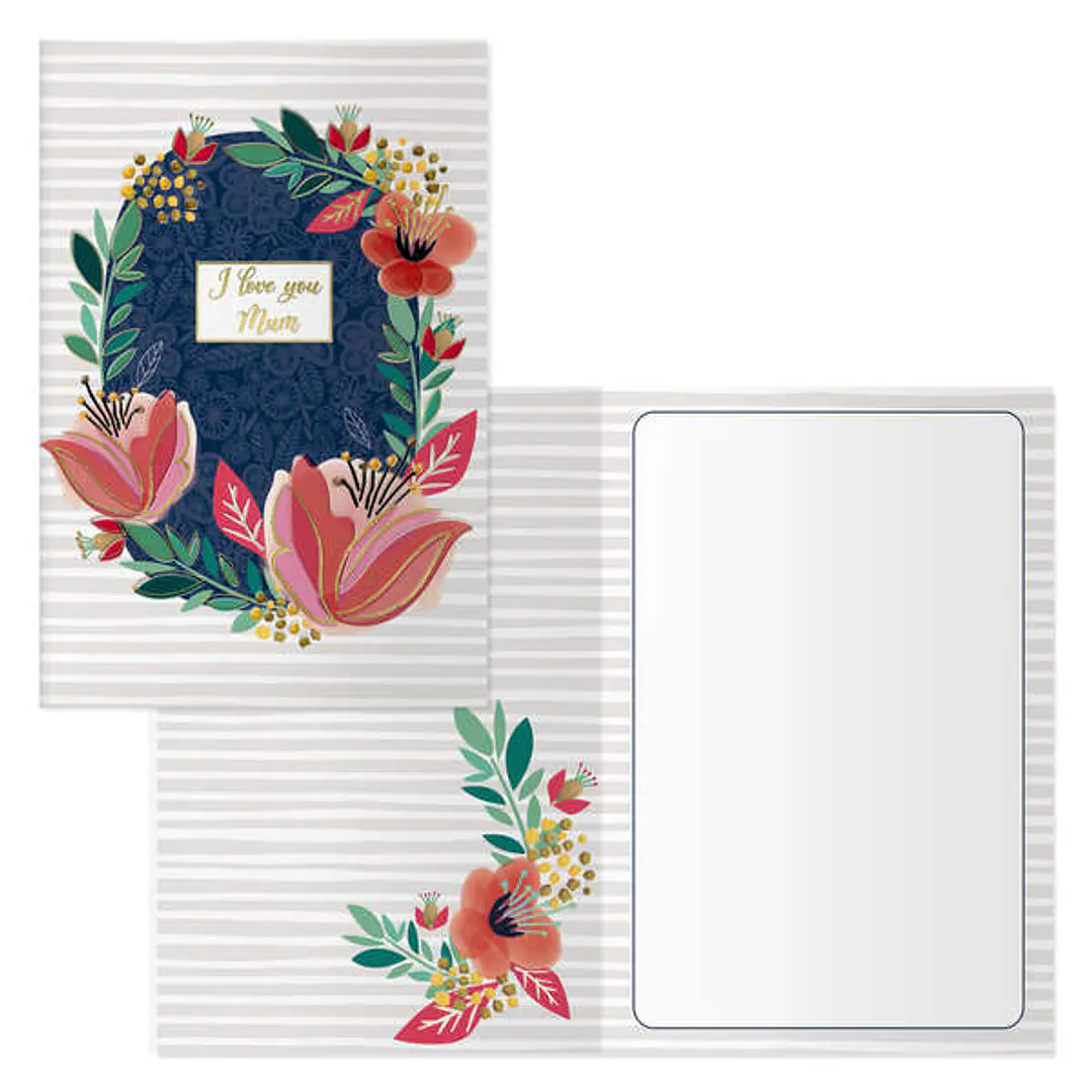 Dohe Pack de 6 Tarjetas de Felicitacion Dia de la Madre - 11.5x17cm - Impresas a Todo Color - Estampaciones con Pelicula de Color - Estampacion en Sec 1