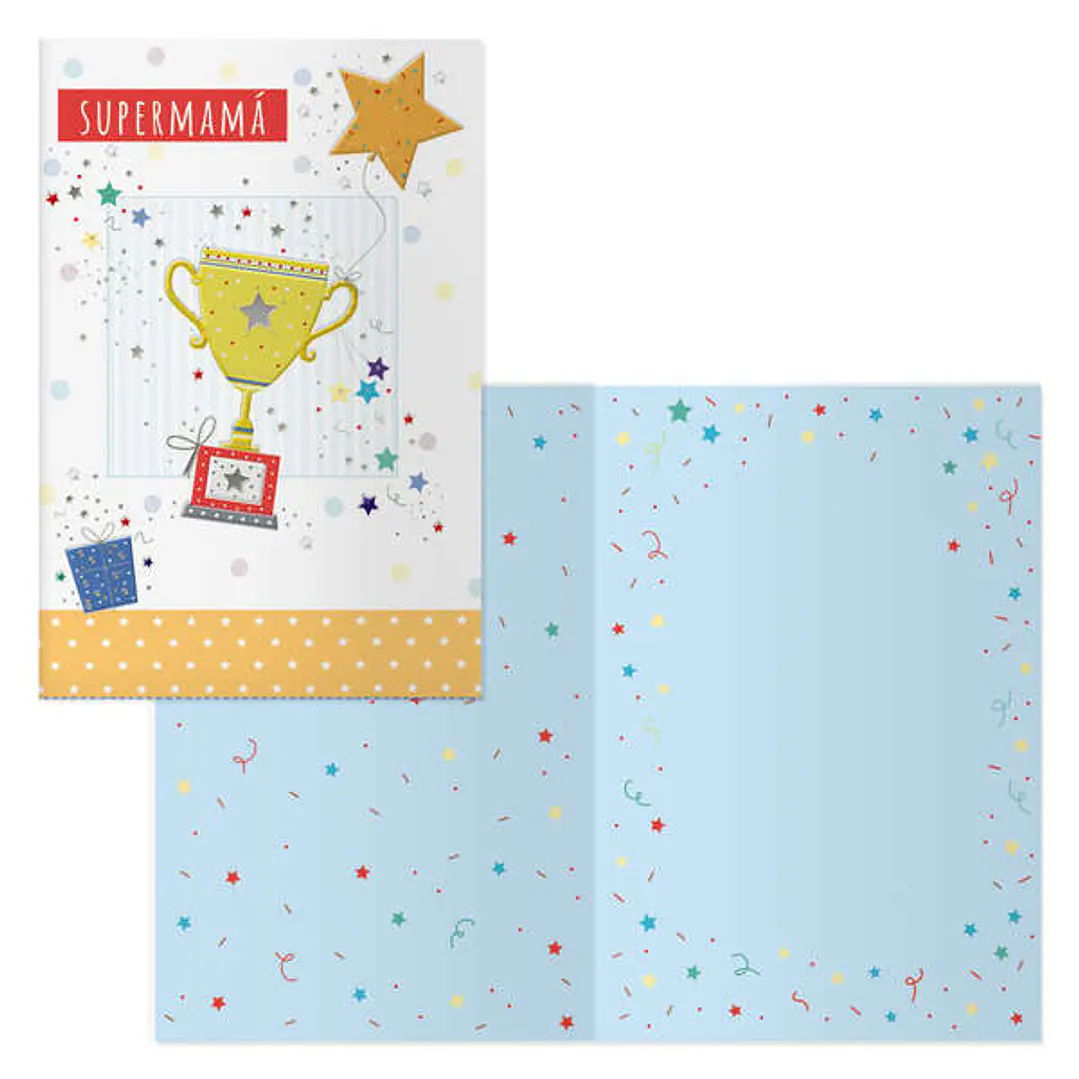 Dohe Pack de 6 Tarjetas de Felicitacion Dia de la Madre - 11.5x17cm - Impresas a Todo Color - Estampaciones con Pelicula de Color - Estampacion en Sec 1