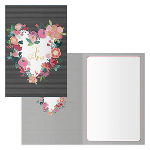 Dohe Pack de 6 Tarjetas de Felicitacion de San Valentin - 11.5x17cm - Impresion a Todo Color - Estampaciones con Pelicula de Color - Estampacion en Se