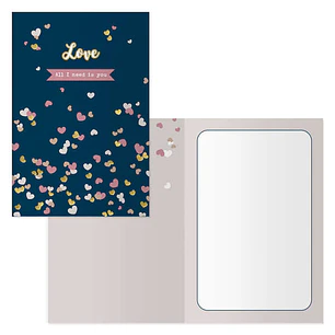 Dohe Pack de 6 Tarjetas de Felicitacion de San Valentin - 11.5x17cm - Impresion a Todo Color - Estampaciones con Pelicula de Color - Estampacion en Se