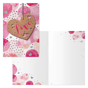 Dohe Pack de 6 Tarjetas de Felicitacion de San Valentin - 11.5x17cm - Impresas a Todo Color - Estampaciones con Pelicula de Color - Estampacion en Sec