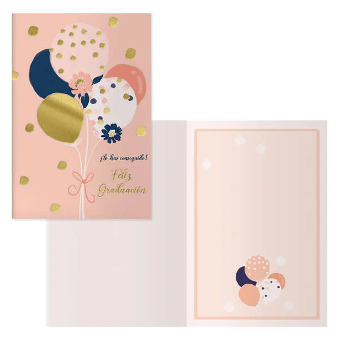 Dohe Pack de 6 Tarjetas de Felicitacion de Graduacion 11.5x17cm - Impresion a Todo Color - Estampaciones con Pelicula de Color - Estampacion en Seco - 1
