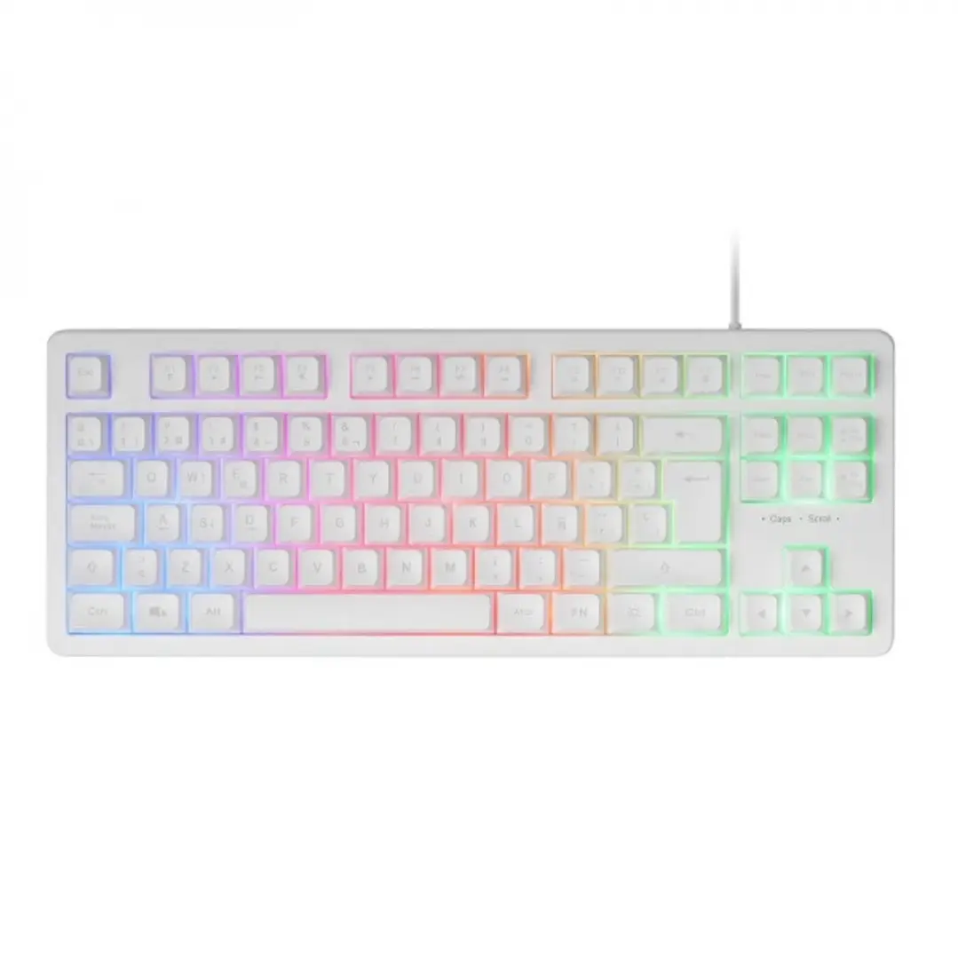 Mars Gaming MK023 Teclado Gaming - Tecnologia H-Mech RED - Iluminacion FRGB - Anti-Ghosting - Compatibilidad Universal - Estructura Robusta - Color Bl 1