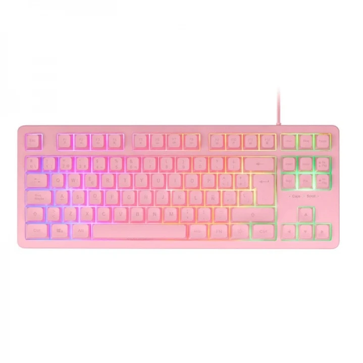 Mars Gaming MK023 Teclado Gaming - Tecnologia H-Mech RED - Iluminacion FRGB - Anti-Ghosting - Compatibilidad Universal - Estructura Robusta - Color Ro 1