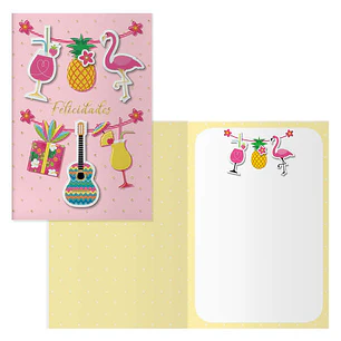 Dohe Pack de 6 Tarjetas de Felicitacion de Cumpleaños - 11.5x17cm - Impresion a Todo Color - Estampaciones con Pelicula de Color - Estampacion en Seco
