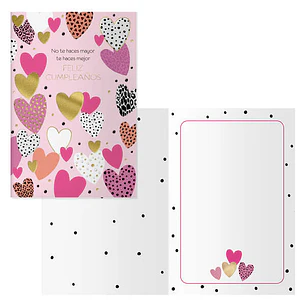Dohe Pack de 6 Tarjetas de Felicitacion de Cumpleaños - 11.5x17cm - Impresion a Todo Color - Estampaciones con Pelicula de Color - Estampacion en Seco