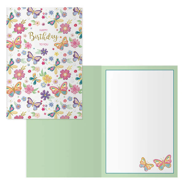 Dohe Pack de 6 Tarjetas de Felicitacion de Cumpleaños - 11.5x17cm - Impresion a Todo Color - Estampaciones con Pelicula de Color - Estampacion en Seco 1