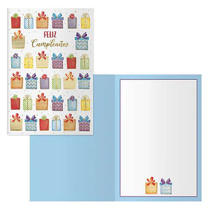 Dohe Pack de 6 Tarjetas de Felicitacion de Cumpleaños - 11.5x17cm - Impresion a Todo Color - Estampaciones con Pelicula de Color - Estampacion en Seco