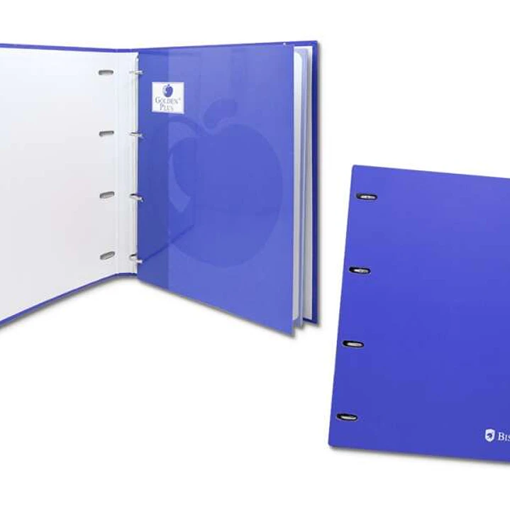 Bismark Carpeta de 4 Anillas con 80 Hojas Cuadricula 4x4 - Formato A4 - Fabricada en Carton - Color Azul 1