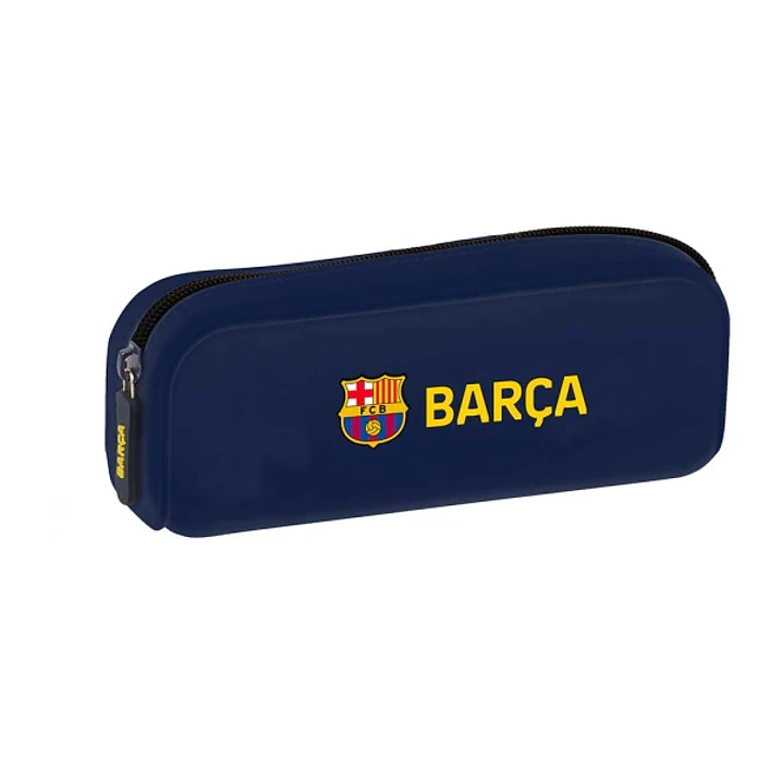 Safta F.C.Barcelona 1ª Equipacion 26/27 Portatodo Cuadrado - Silicona - Cremallera - 18.5x7.5x5.5cm - Color Azul Noche 1
