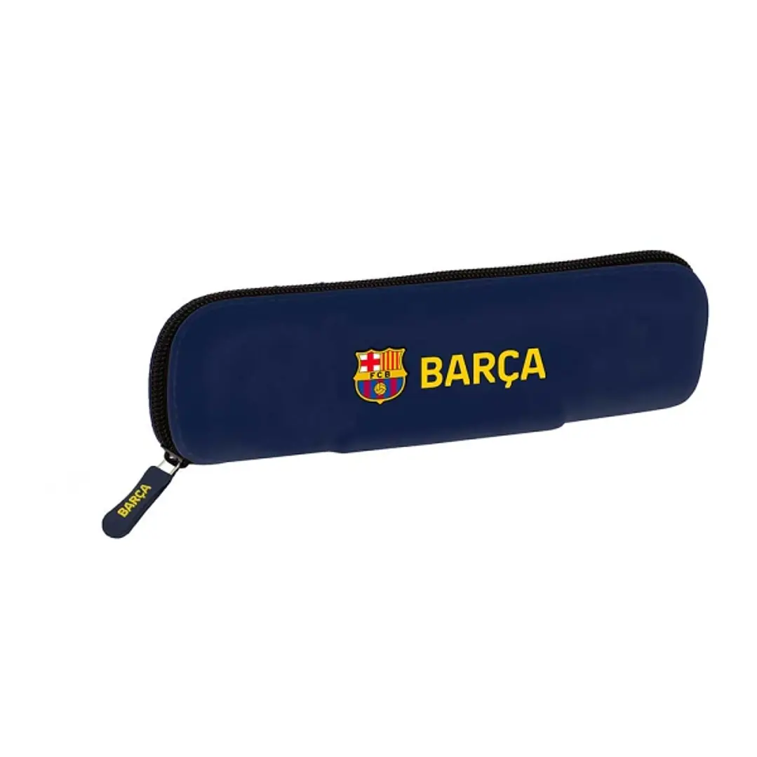 Safta F.C.Barcelona 1ª Equipacion 26/27 Portatodo Estrecho - Silicona - Cremallera - 20x5.5x2cm - Color Azul Noche 1