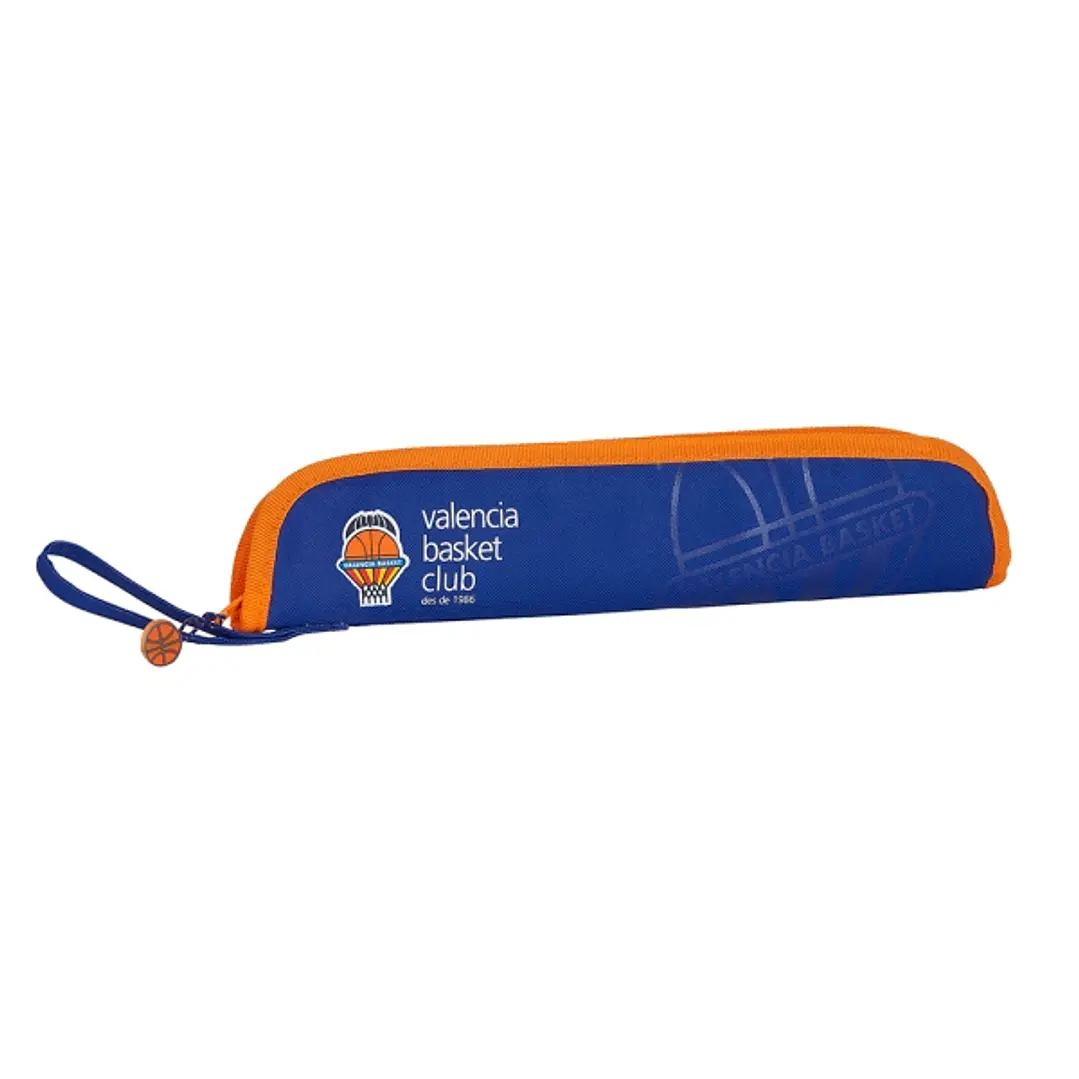 Safta Valencia Basket Portaflautas - Interior Acolchado - Alojamiento para Varilla - Asa Lateral - Borde Reforzado - 0.6L - 370x20x80mm - Color Azul O 1