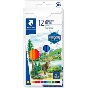 Staedtler 146C Pack de 12 Lapices de Colores - Mina Suave - Colores Surtidos